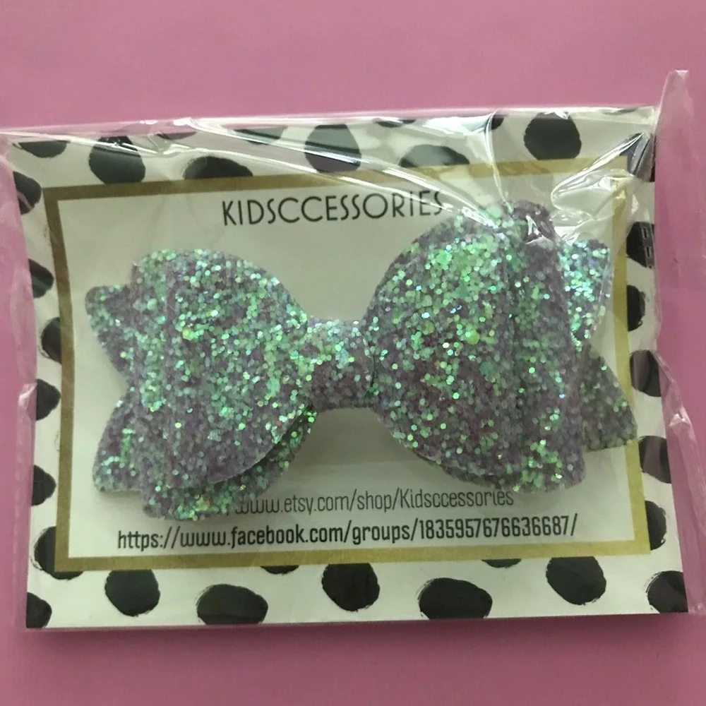 Glitter Bow Hair Clip